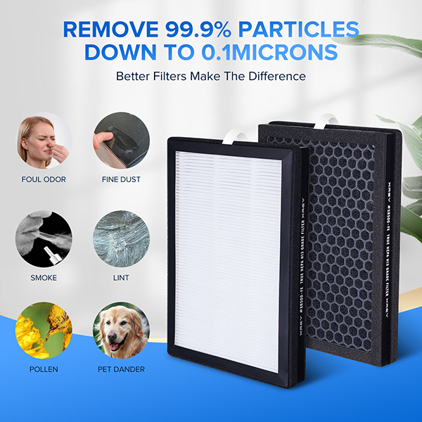 Air Purifier Replacement H13 HEPA Filter XR500-FE