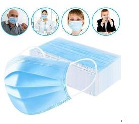 3 Ply Disposable Face Mask & Soft & Comfortable Ear Loop