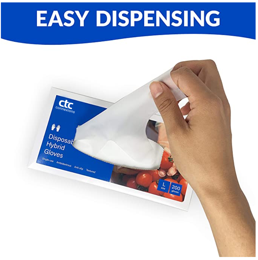 Disposable Degradabe  Plastic Gloves - Latex Free / Powder Free for Hand Protection / Food Handling