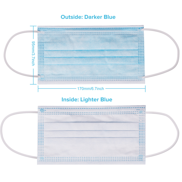 3-ply Blue Disposable Face Mask