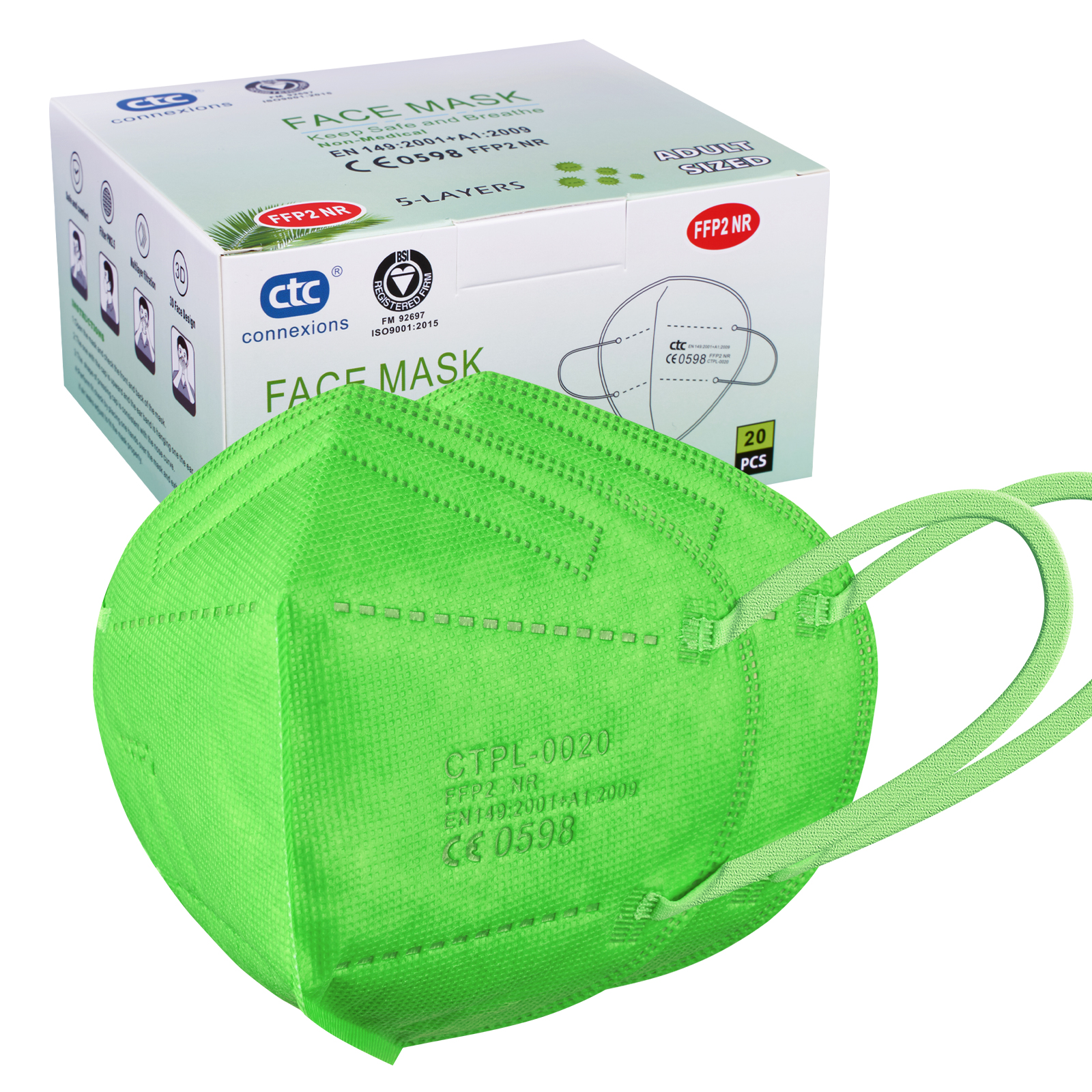 3D Design FFP2 Protective Disposable Face Mask