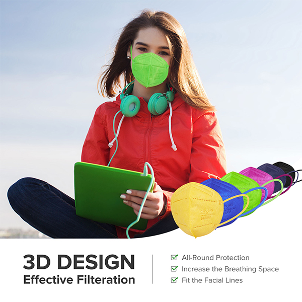 3D Design FFP2 Protective Disposable Face Mask