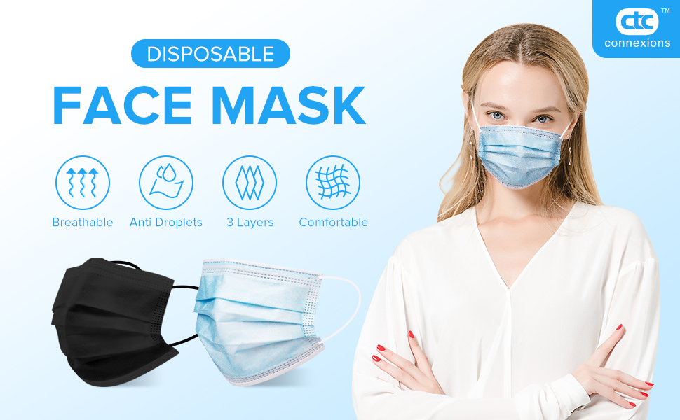 3-ply Blue Disposable Face Mask