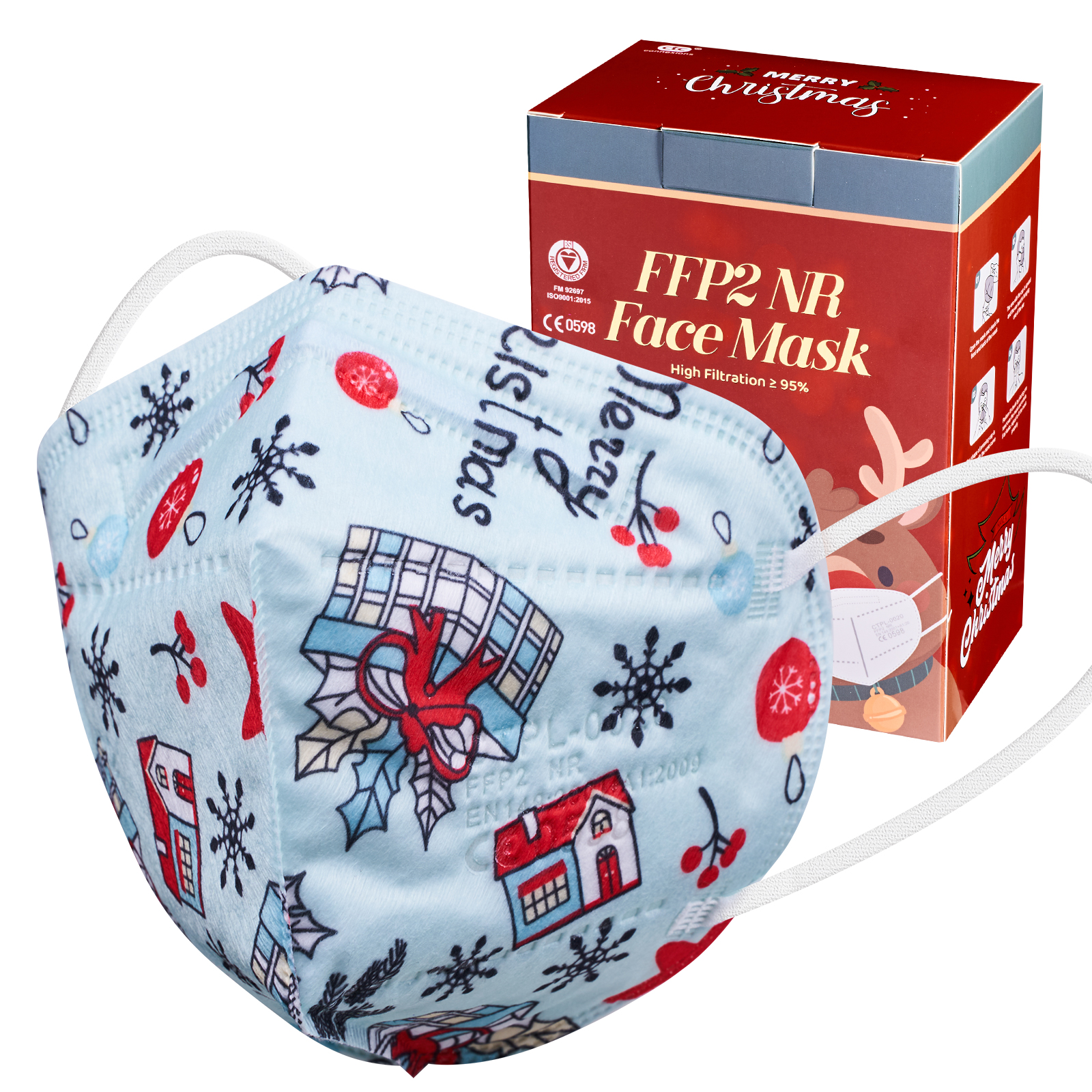 Christmas FFP2 Disposable 5-Layer Face Mask